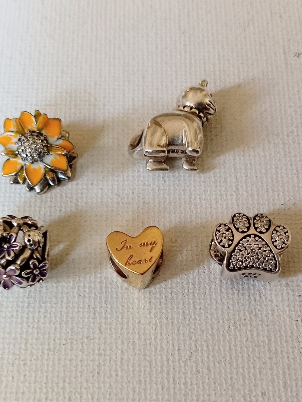 Pandora And Sterling Silver Charms